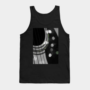 Guitar Bokeh Black and White Tank Top